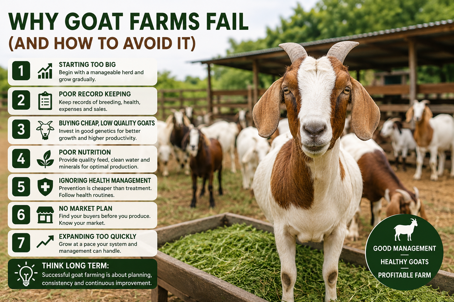7 Reasons Goat Farms Fail (And How You Can Avoid Them)