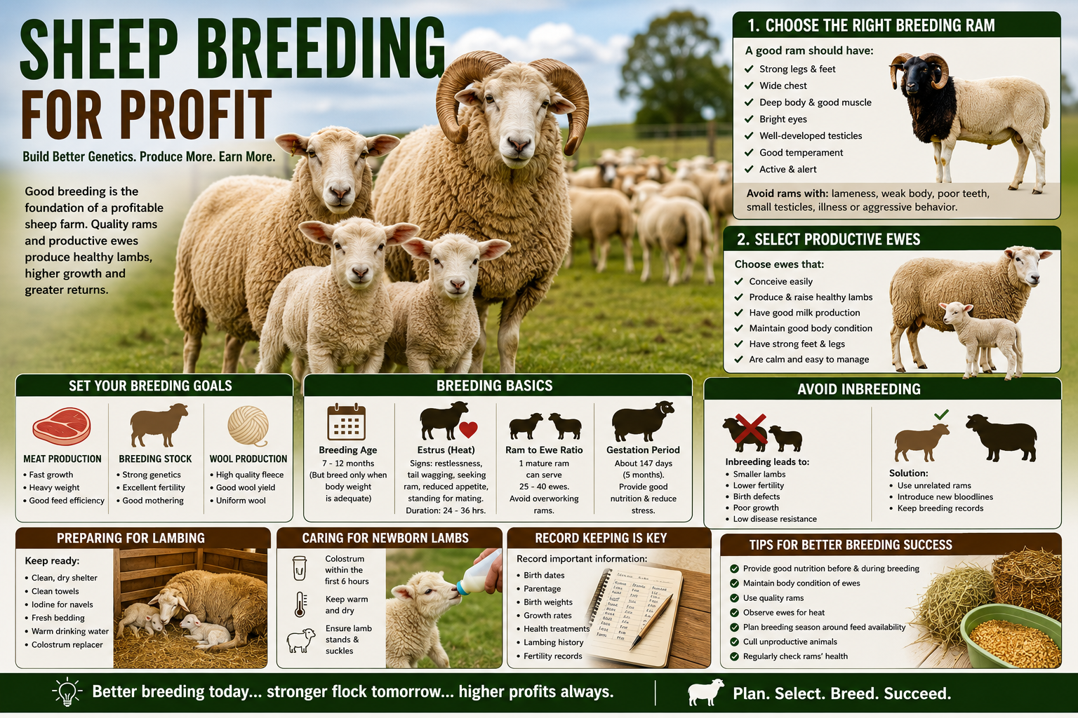 Sheep Breeding for Profit: How to Build a Productive and Sustainable Flock